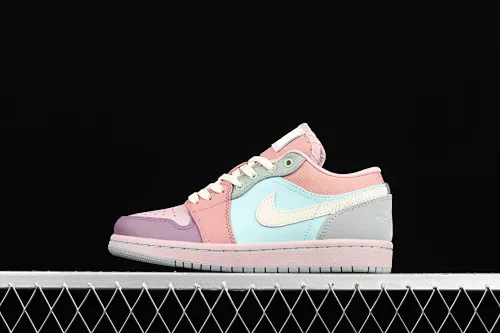 All categories Air Jordan Jordan series basketball shoes Air Jordan 1 Low G version pure original Air Jordan Low SE AJ1 Joe 1 color stitching candy low-top basketball shoes DJ5196-615
